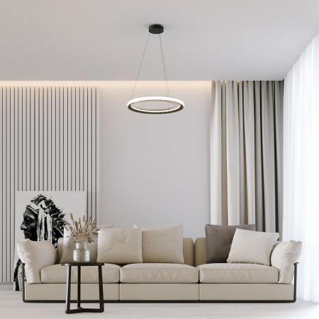 Подвесной светодиодный светильник 40024/1 LED серый Eurosvet Parafe