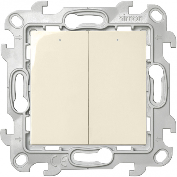 Simon 24 Слоновая кость Двухклавишный выключатель с подсветкой Simon 24 Слоновая кость Двухклавишный выключатель с подсветкой