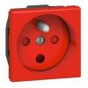 Legrand Mosaic DLP Розетка красная 65 н.ст.2К+З с блок.