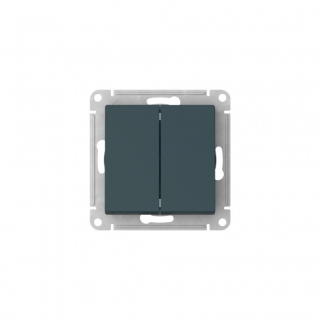 Systeme Electric AtlasDesign Изумруд Переключатель 2-клавишный, сх.6/2, 10АХ, мех., быстрозажим. клем.