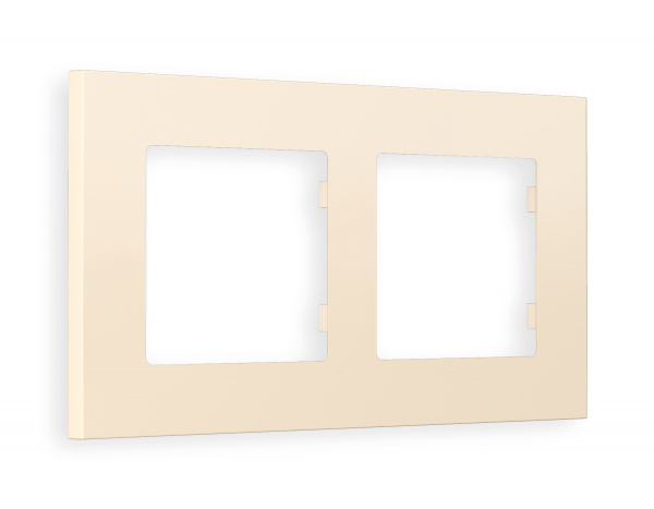 Рамка ALFA Qubi (Бежевый матовый) 2-ая AF250332