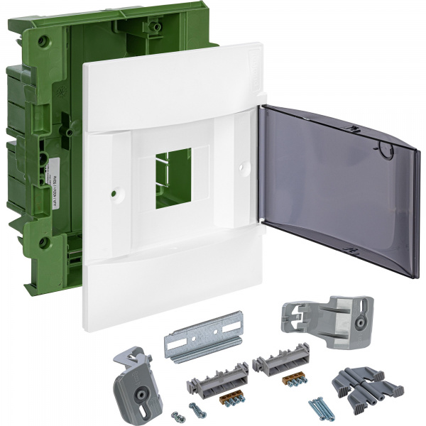 Legrand Practibox S Пластиковый щиток Встраиваемый (в полые стены) 1X4 Дымчатая дверь