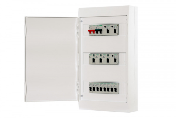 SE EASY 9 Корпус навесной с белой дверью 3ряд/36мод, IP40, IK07, 80А, 2 клеммы