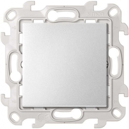 Simon 24 Harmonie Кнопочный выключатель с подсветкой 10A 250В~ цвета алюминий