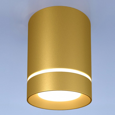 Накладной светодиодный светильник DLR021 9W 4200K золото матовый Elektrostandard Topper a049492