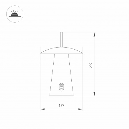 Arlight Светильник SP-PATIO-TAB-2W Warm3000 (BK, 127 deg) (IP54 Металл, 2 года)