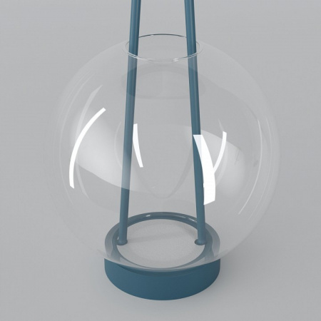 Настольный светодиодный светильник со стеклянным плафоном 80507/1 синий Eurosvet Frasco