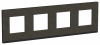 SE Unica Pure Камень/Антрацит Рамка 3-ная горизонтальная