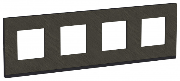 SE Unica Pure Камень/Антрацит Рамка 3-ная горизонтальная