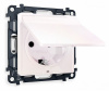Комплект механизма электрической розетки ALFA MA208010 Жемчуг с заземлением с шторкми и защитной крышкой 2P+E 16A-250V IP44 QUANT