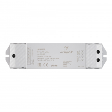 Arlight Диммер SMART-DALI (12-24V, 1x15A) (IP20 Пластик, 5 лет)