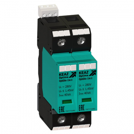 КЭАЗ Ограничитель импульсных перенапряжений (УЗИП) OptiDin OM-II-2-280/40