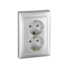 Legrand DIY Valena Алюм Розетка 2-ая с/з литая
