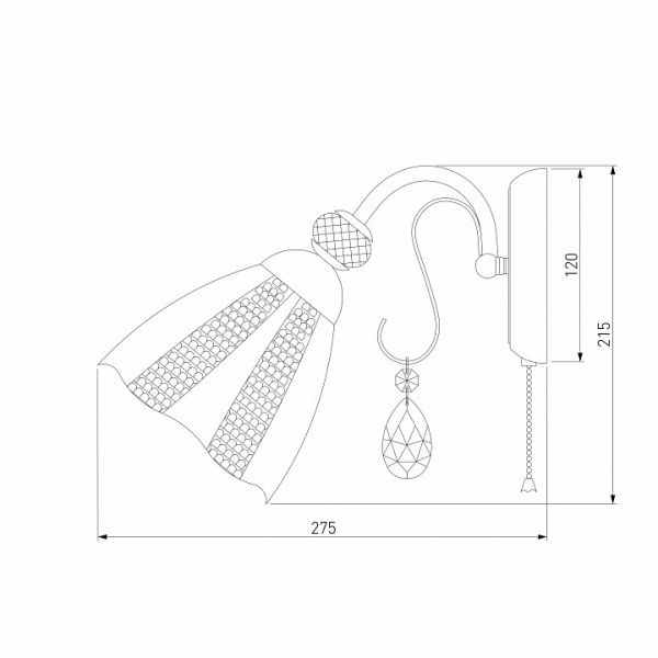 Настенный светильник 30155/1 античная бронза Eurosvet Floranse