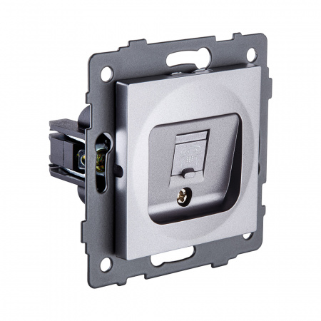 Розетка телефонная RJ11, серый Kollinger REA-009GY для Aspekt, Eleganz, Reflex