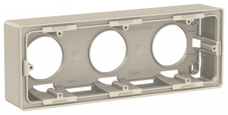 SE Unica New Беж Коробка 3-ая для открытой установки (NU800644)