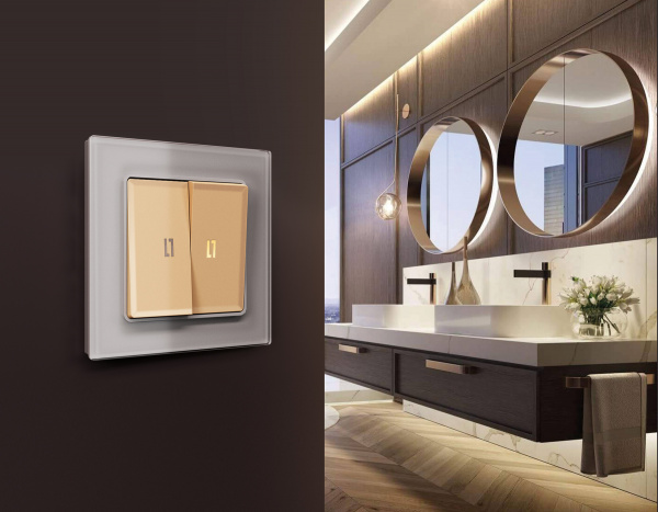 Рамка ALFA Platos (Сталь Стекло органическое) 4-ая AF330504