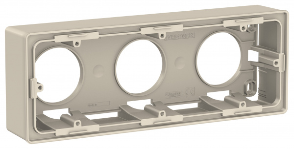 SE Unica New Беж Коробка 3-ая для открытой установки (NU800644)