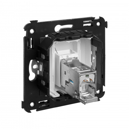 DKC Avanti Белое облако Компьютерная розетка RJ-45 одинарная  категория  6 экранированная