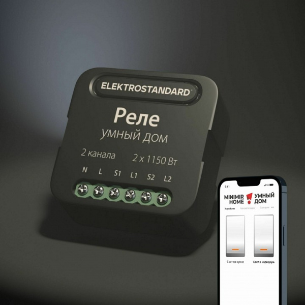 Умное двухканальное реле 76007/00 Elektrostandard 76007 a059326