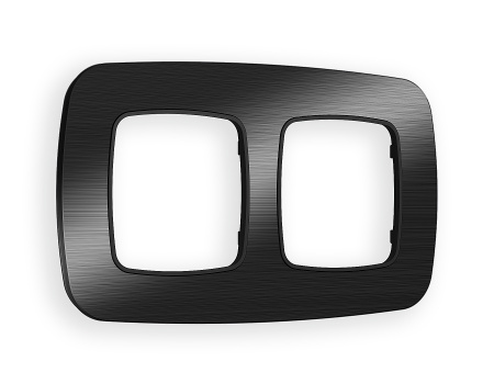 Рамка OMEGA Radian (Черный Металл шлифованный) 2-ая OF580502