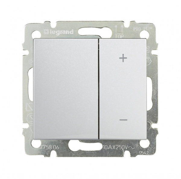 Legrand Valena Бел Светорегулятор нажимной 40-600W для л/н и обмоточных т-ров