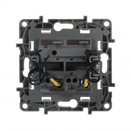 Legrand Etika Белый Выключатель 2-х клавишный с подсветкой, 10А, Винтовые клеммы