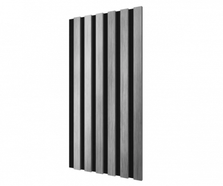 Комплект акуст.панелей, черный войлок, 600х300х19мм, рейки ЭКОПОЛИМЕР, хром матовый/2шт