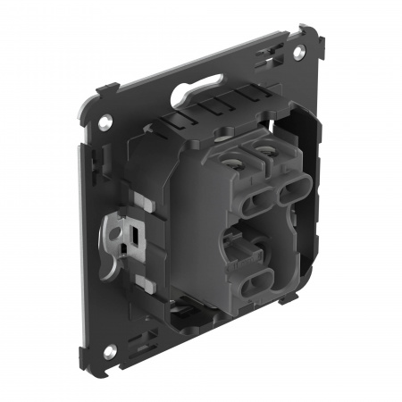 DKC Avanti Черный квадрат Переключатель одноклавишный