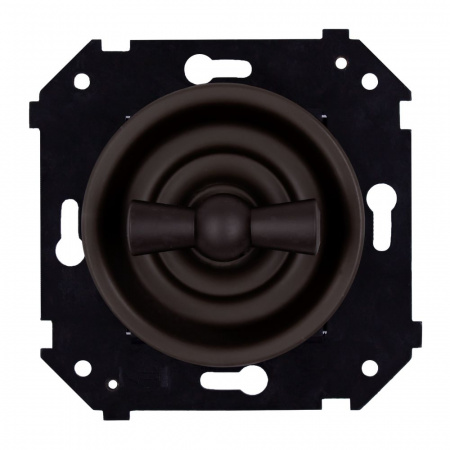 BIRONI Шедель Бриз Коричневый матовый Выключатель 1-кл проходной (скрытый монтаж)