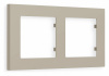 Рамка ALFA Techno (Серо-бежевый матовый) 2-ая AF220362