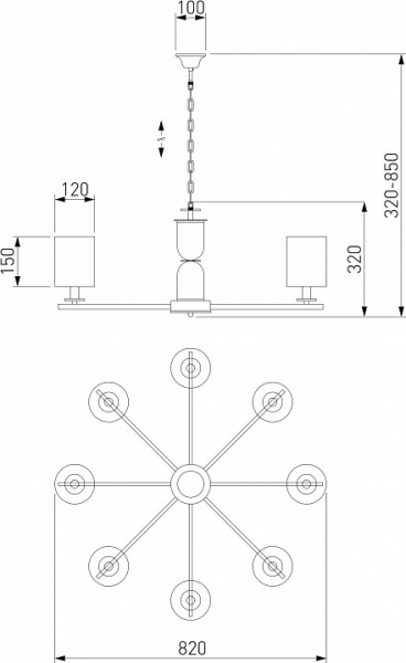 60146/8 латунь 60146/8 Eurosvet Caprera
