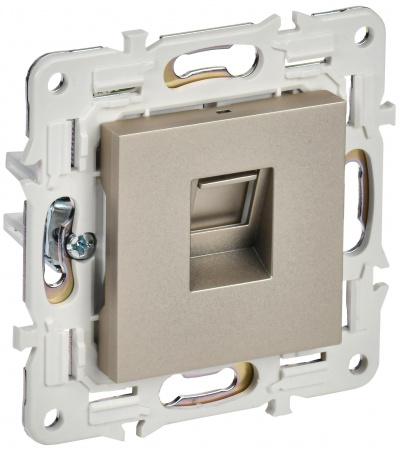 IEK SKANDY Шампань Розетка компьютерная RJ45 кат.5E SK-K01Sh
