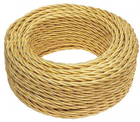BIRONI Золото глянец Витой провод 3*1,5 50м