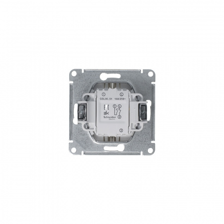 SE Glossa Платина Выключатель 2-клавишный, сх.5, 10AX