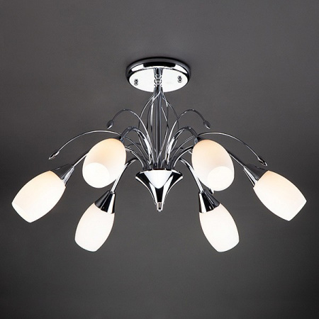 Потолочная люстра с плафонами 22080/6 хром Eurosvet Ginevra