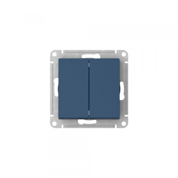 Systeme Electric AtlasDesign Аквамарин Переключатель 2-клавишный, сх.6/2, 10АХ, мех., быстрозажим. клем.