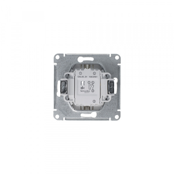 SE Glossa Платина Выключатель 2-клавишный, сх.5, 10AX