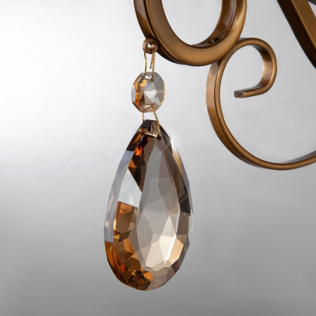 Подвесная хрустальная люстра 10109/6 бронза Eurosvet Escada