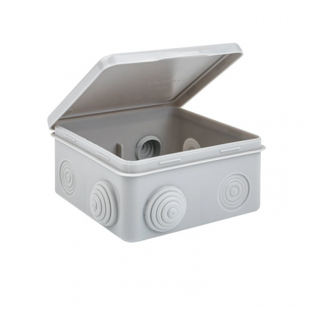 EKF PROxima Коробка распаячная КМР-030-031 с крышкой наружная (80х80х50) 7 мембранных вводов IP54 розничный стикер