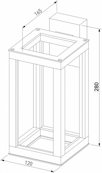 Уличный настенный светодиодный светильник Frame LED IP54 1527 TECHNO LED черный Elektrostandard Frame a051855