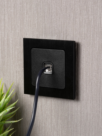 EKF PROxima Стокгольм Черный Розетка RJ-11