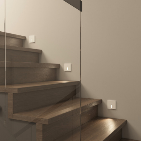 DK1030-WH Светильник встраиваемый в стену, IP 20, LED 3000K, 3 Вт, белый, алюминий