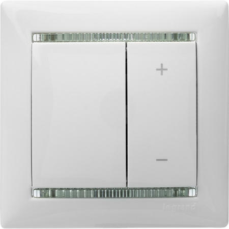 Legrand Valena Бел Светорегулятор нажимной 40-600W для л/н и обмоточных т-ров