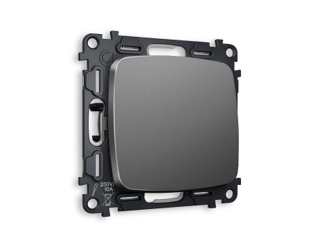 Комплект механизма 1-клавишного выключателя OMEGA MO651010 Антрацит серый QUANT