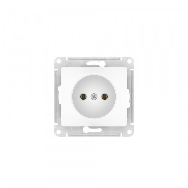 Systeme Electric Glossa Белый Розетка без заземления, 16А, мех., быстрозажим. клем.