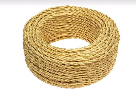 BIRONI Золото глянец Витой провод 2*2,5 150м