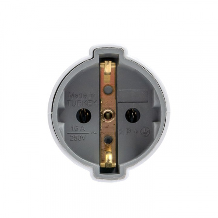 EKF PROxima Штепсельное гнездо с заземлением белое 16А 250 В