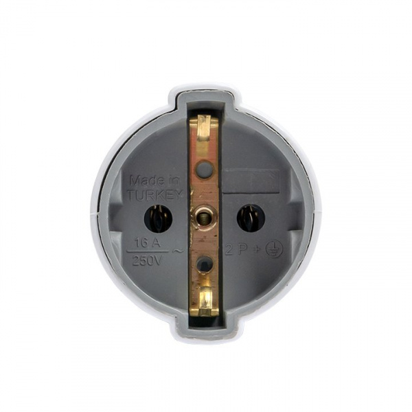 EKF PROxima Штепсельное гнездо с заземлением белое 16А 250 В