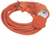 IEK Шнур УШ-01РВ оранж. с вилкой и розеткой 2Р+РЕ/50 метров 3х1,0 мм2 IP44